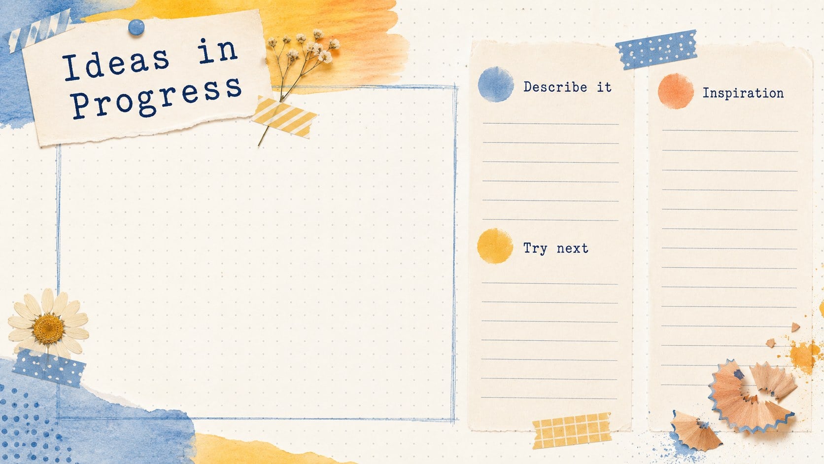 Blue Floral Digital Diary Deck presentation template, slide 11