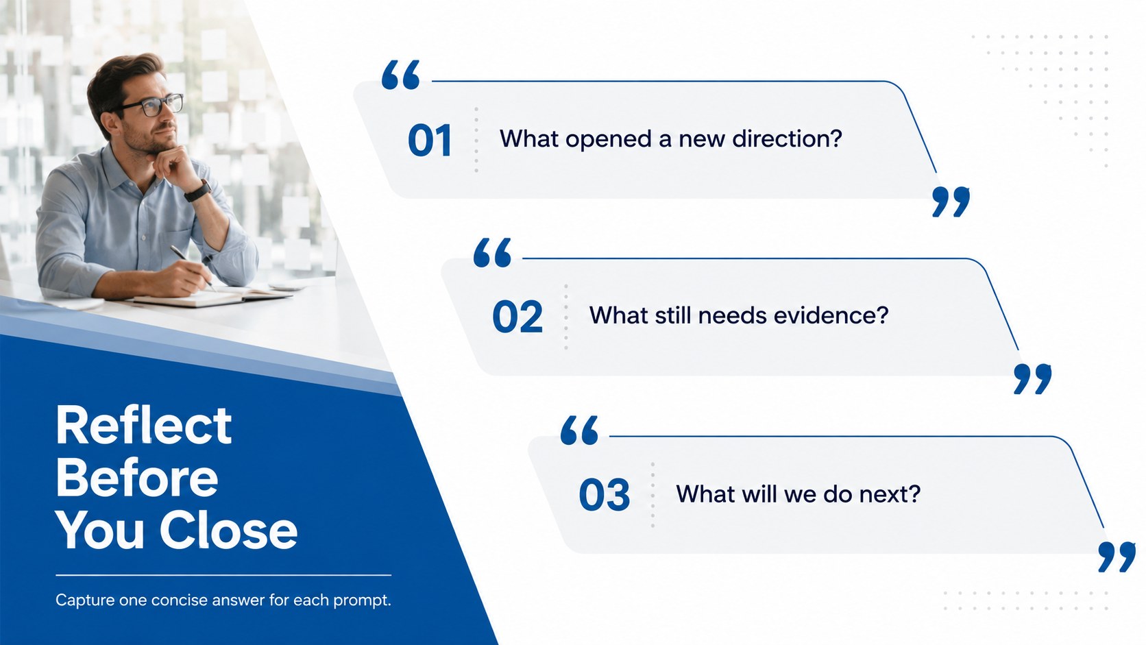 Blue Grey Brainstorming Workshop Deck presentation template, slide 14