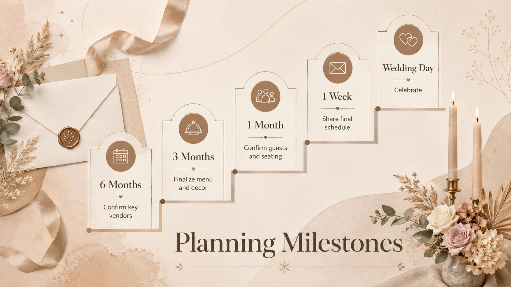 Bohemian Botanical Wedding Planning Deck presentation template, slide 15
