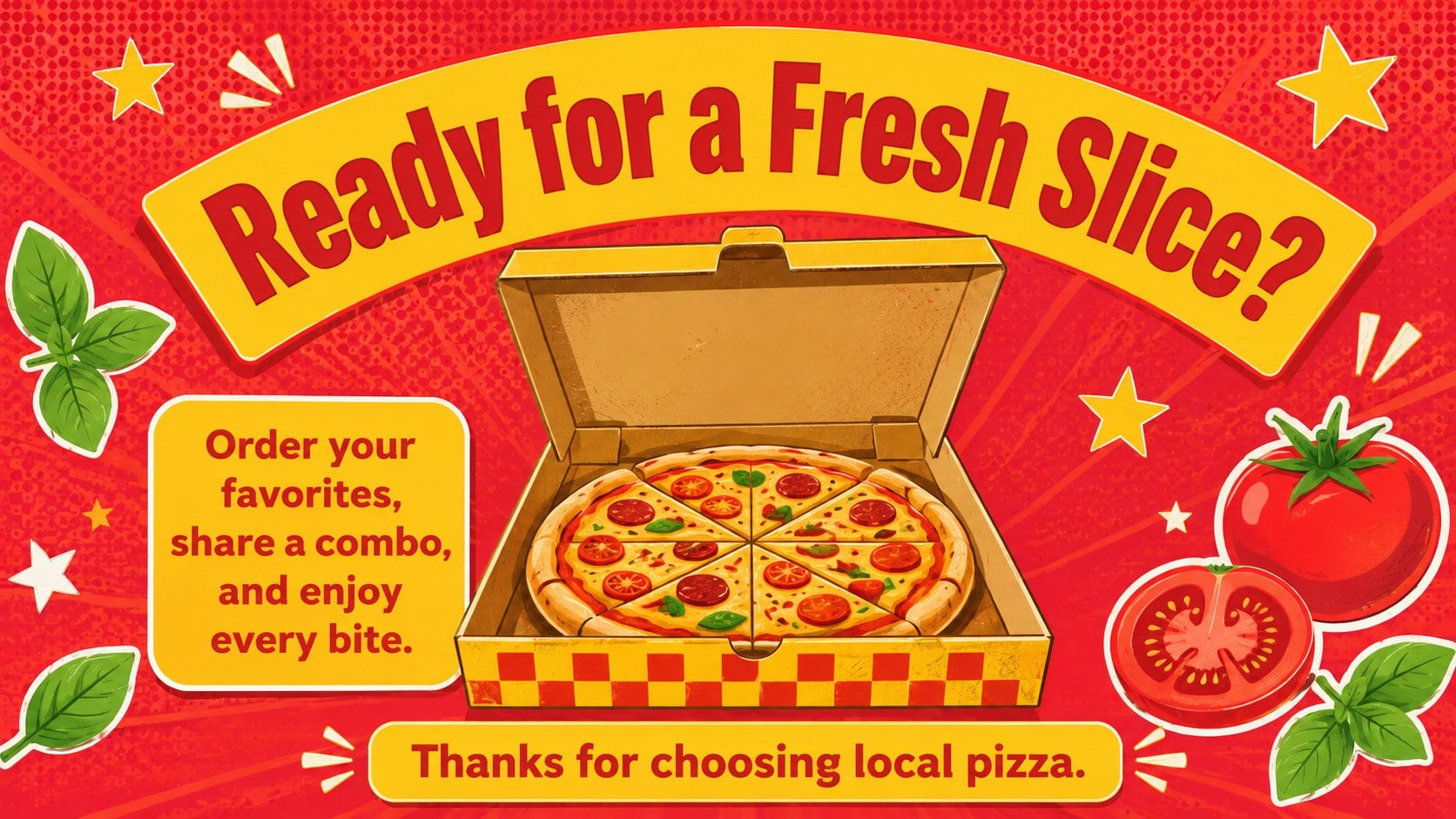 Bold Pizza Restaurant Menu Display presentation template, slide 15