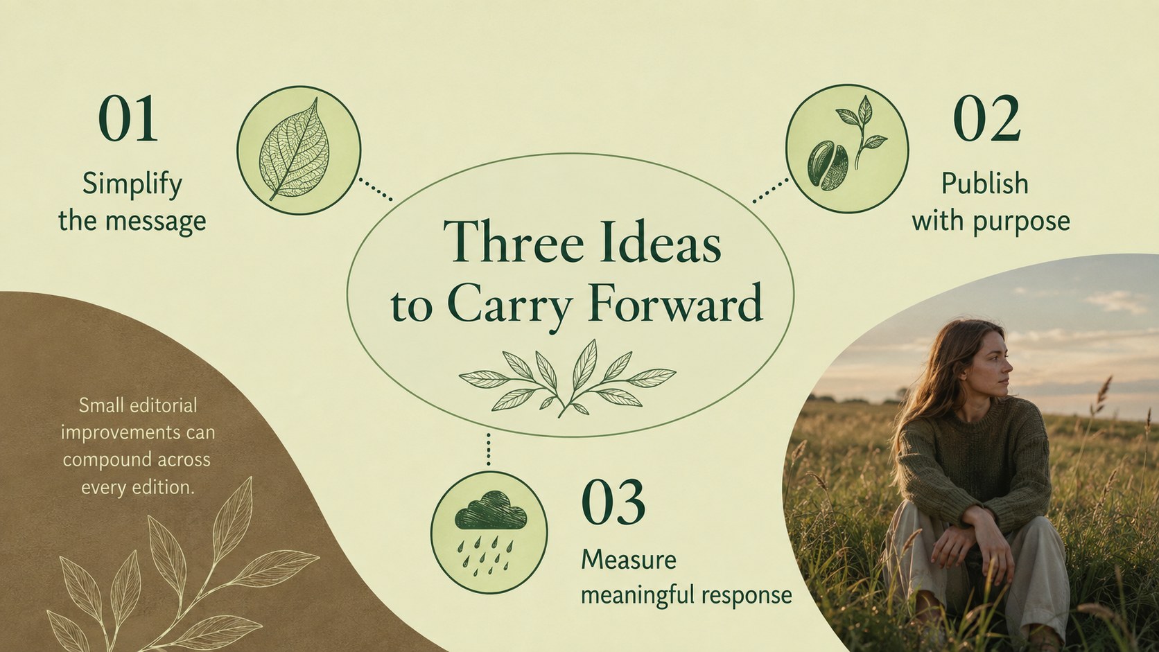 Botanical Newsletter Editorial Deck presentation template, slide 11