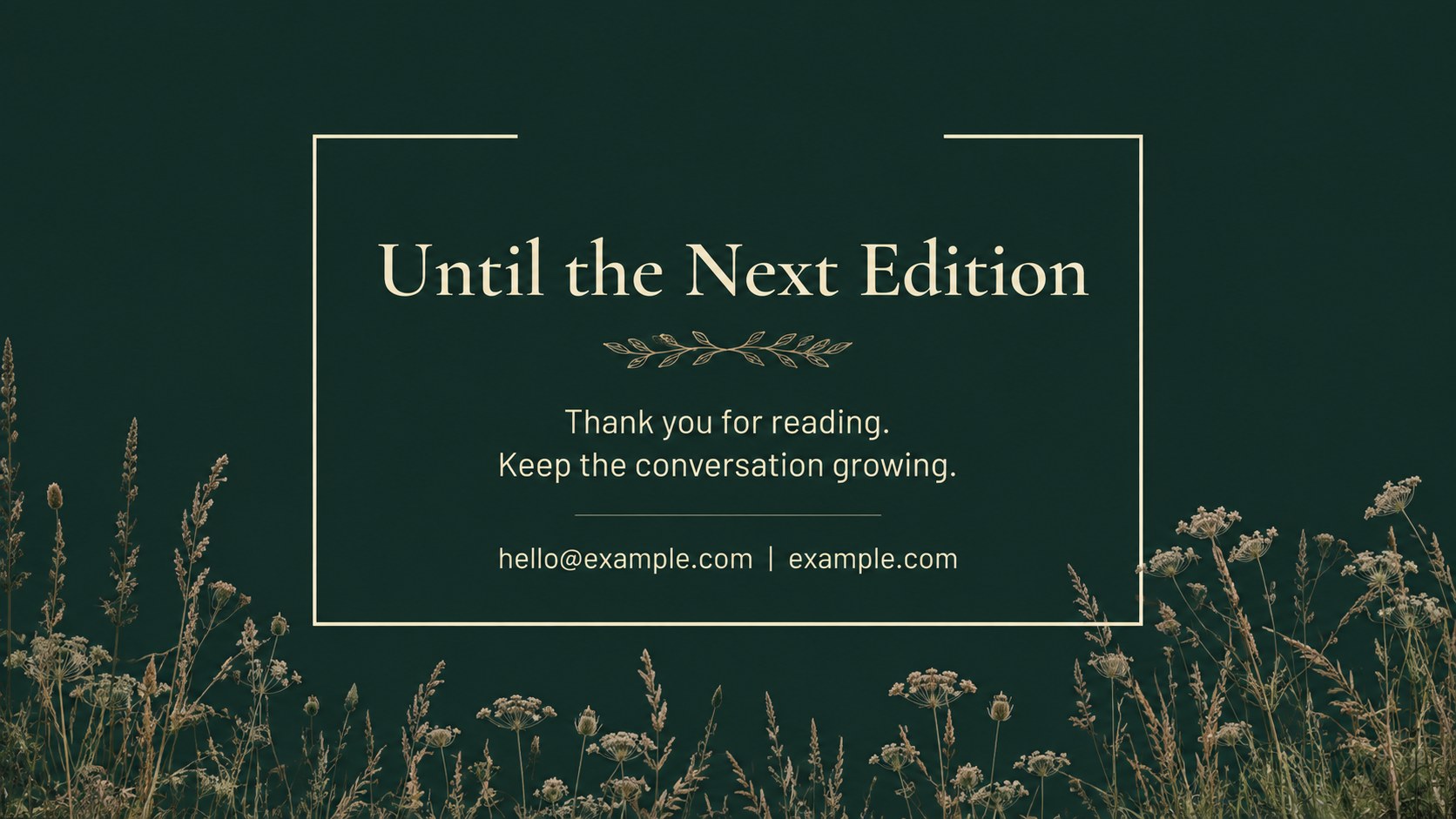 Botanical Newsletter Editorial Deck presentation template, slide 15