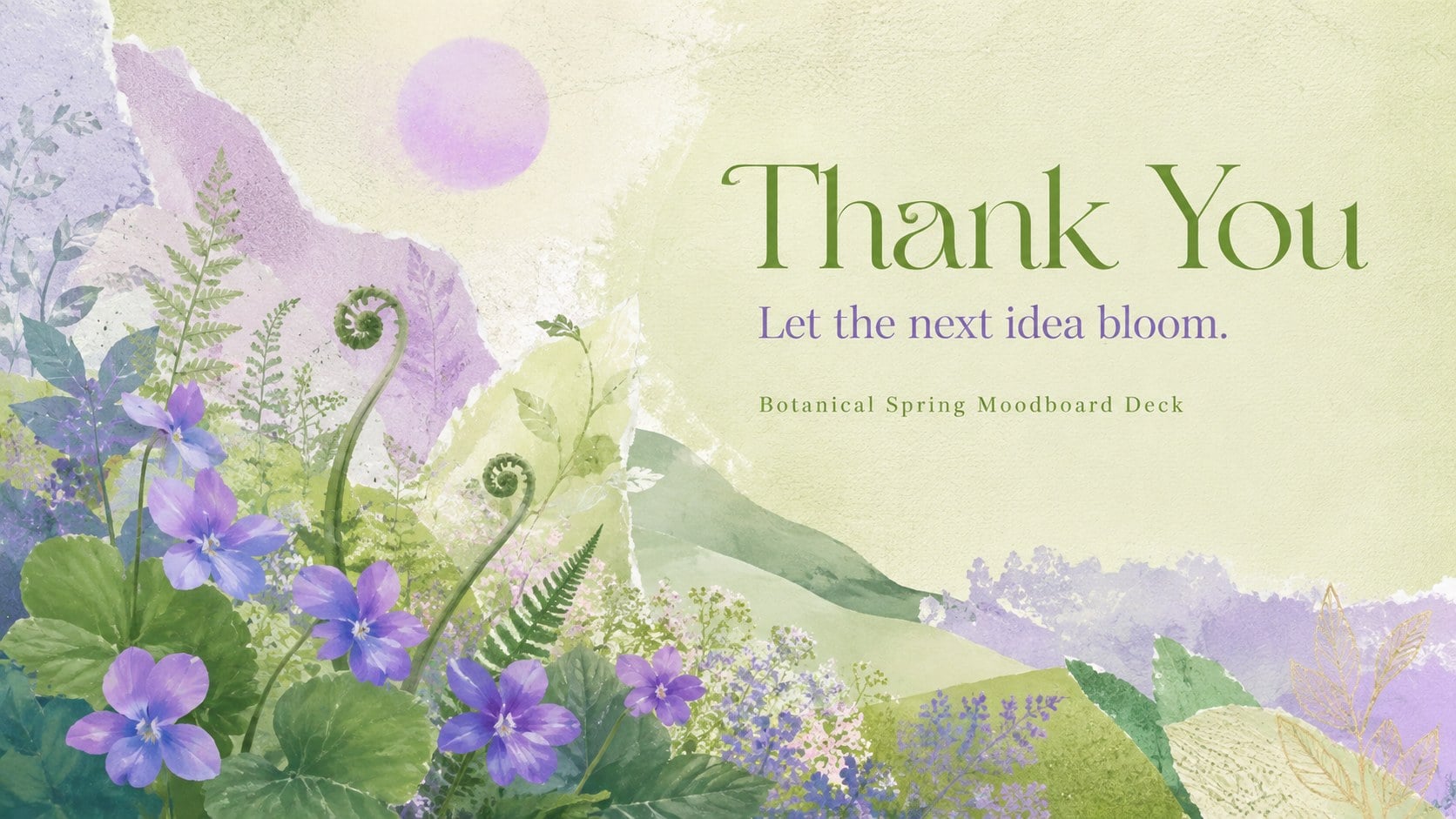 Botanical Spring Moodboard Deck presentation template, slide 15