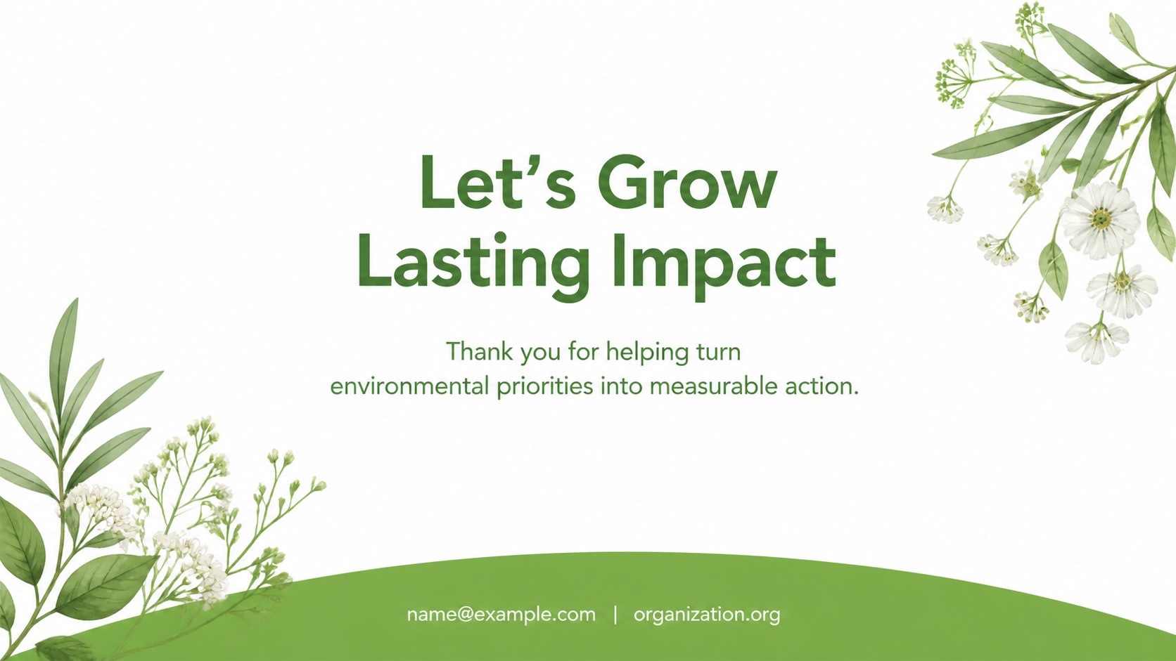 Botanical Sustainability Presentation Kit presentation template, slide 16