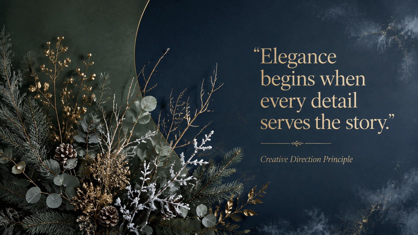 Botanical Winter Elegance Theme presentation template, slide 12