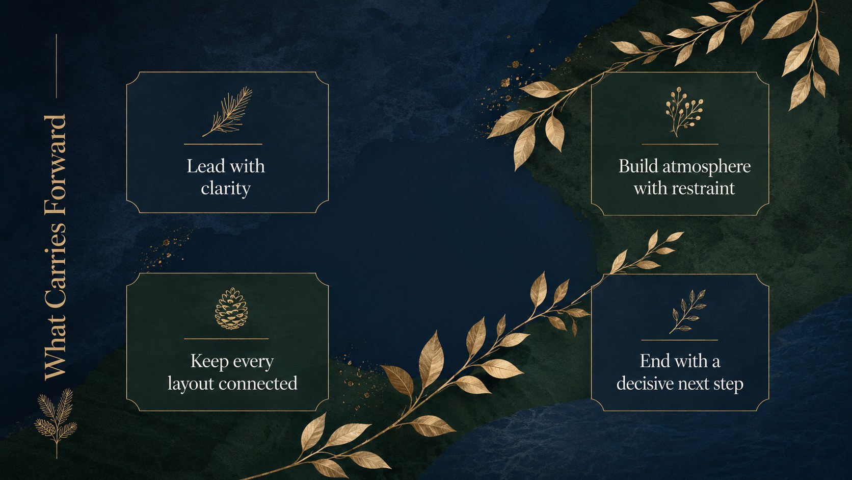 Botanical Winter Elegance Theme presentation template, slide 15