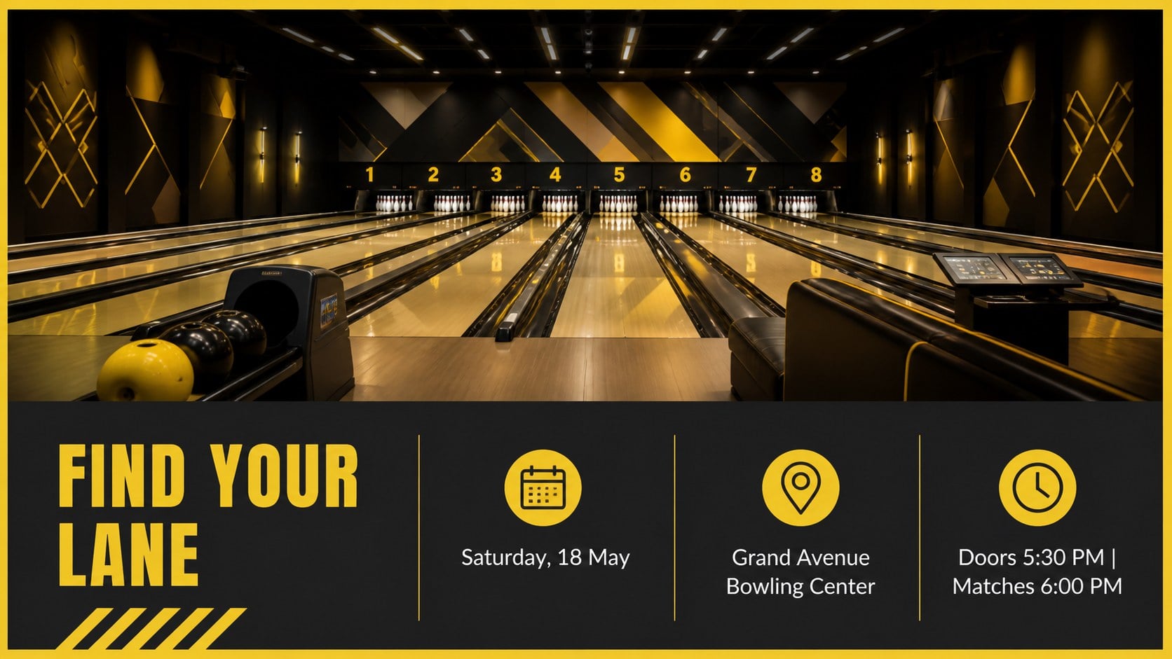 Bowling League Celebration Deck presentation template, slide 10