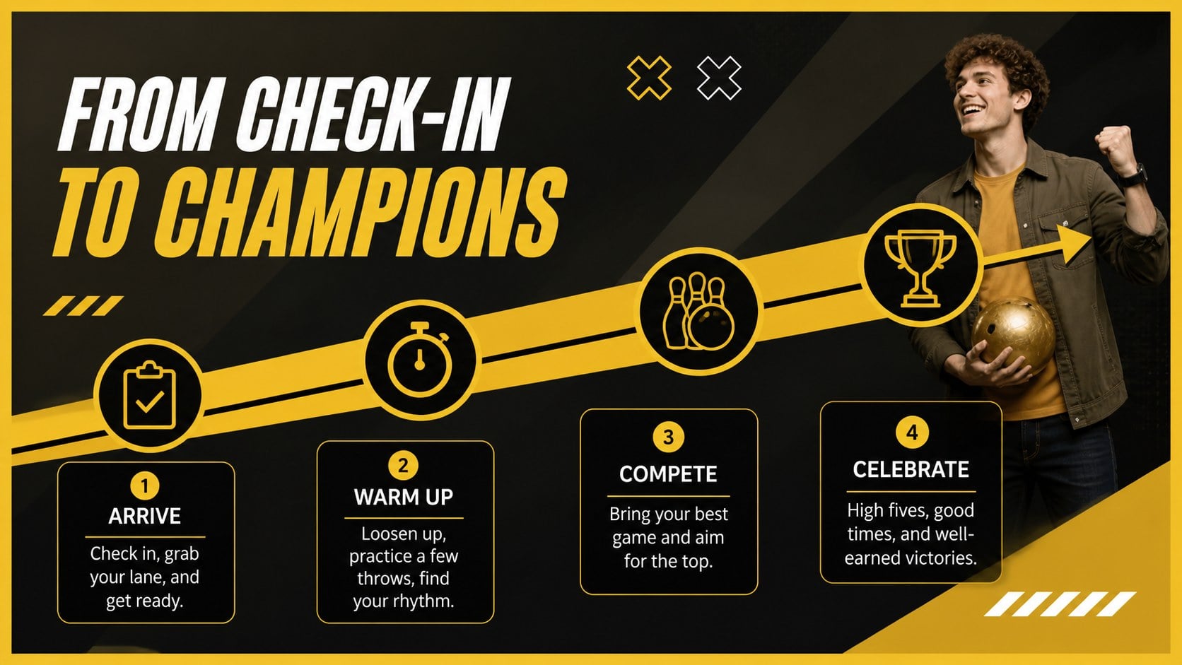 Bowling League Celebration Deck presentation template, slide 14