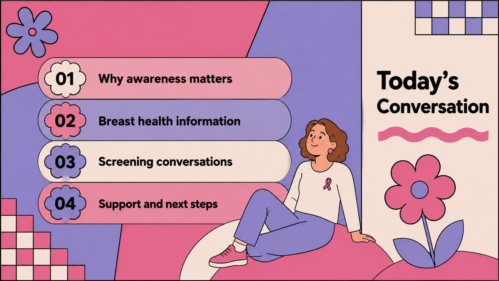 Breast Cancer Outreach Brochure Theme presentation template, slide 13