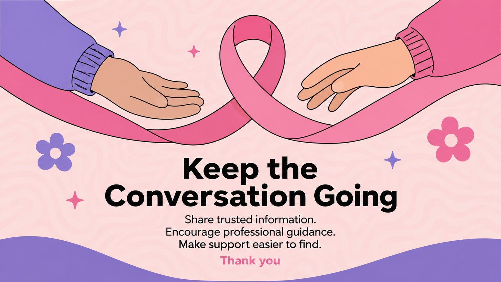 Breast Cancer Outreach Brochure Theme presentation template, slide 15