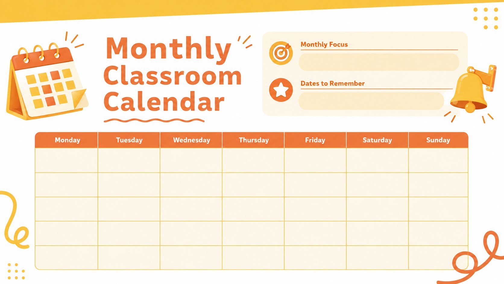 Bright Weekly Teacher Organizer presentation template, slide 13