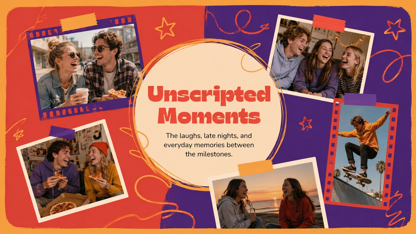 Campus Graduation Memory Book Deck presentation template, slide 10