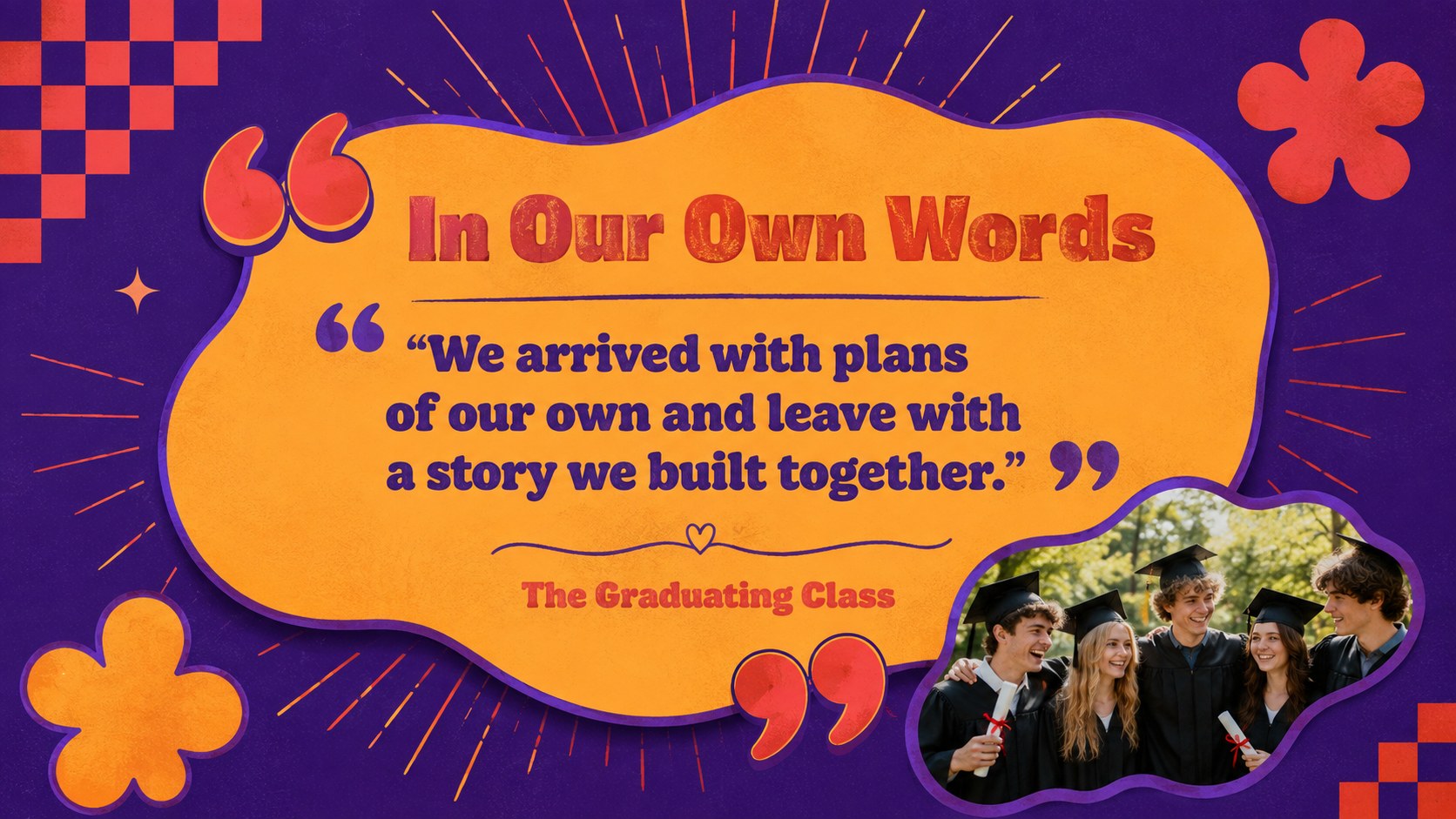 Campus Graduation Memory Book Deck presentation template, slide 11