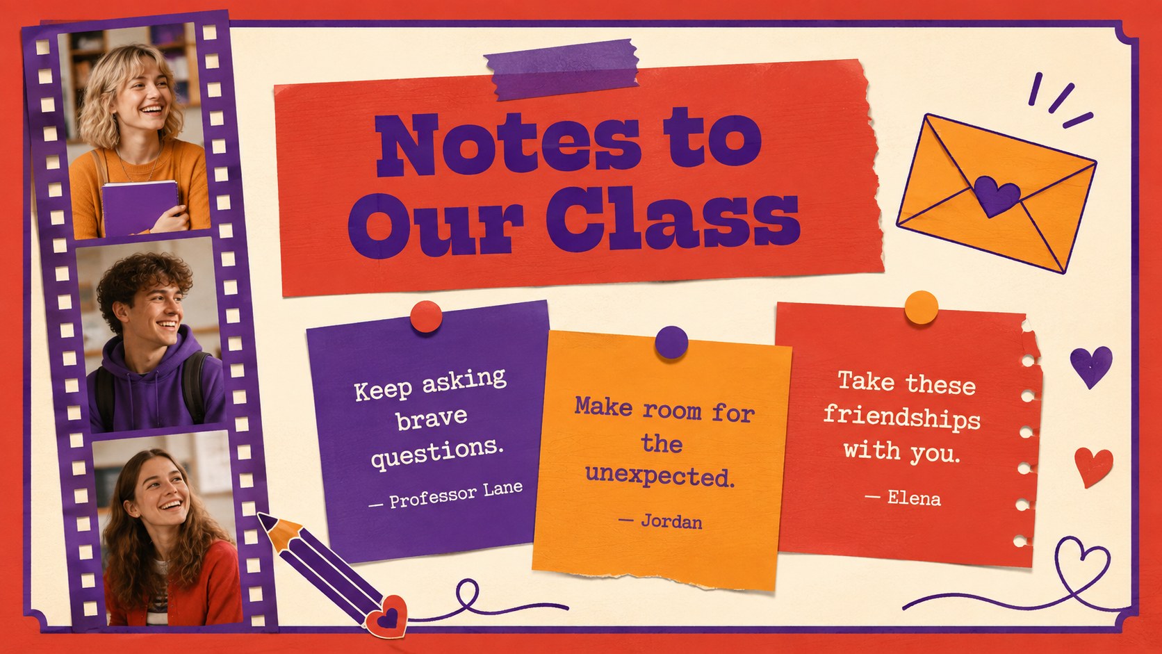 Campus Graduation Memory Book Deck presentation template, slide 12