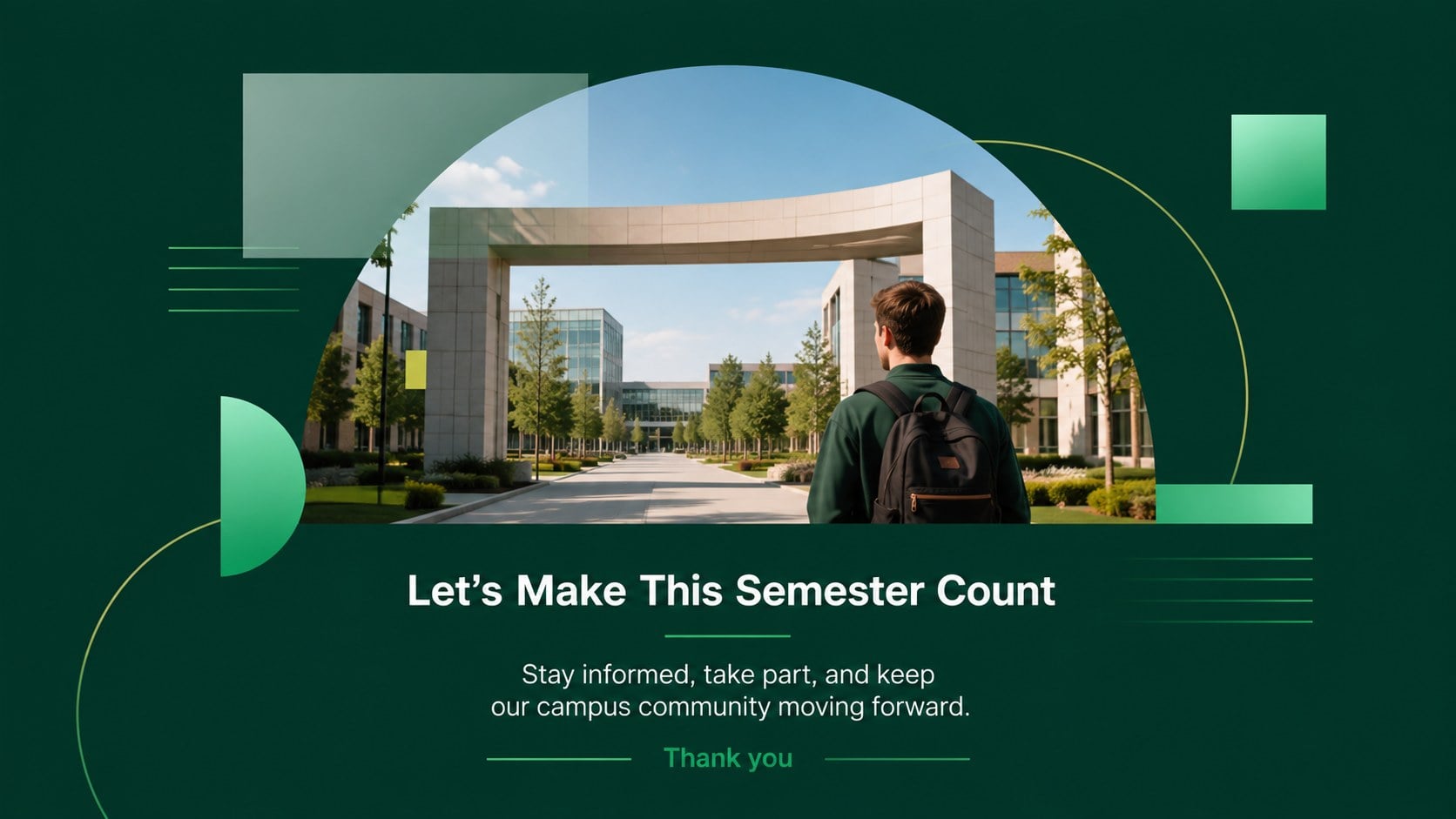 Campus Semester Update Newsletter Deck presentation template, slide 15