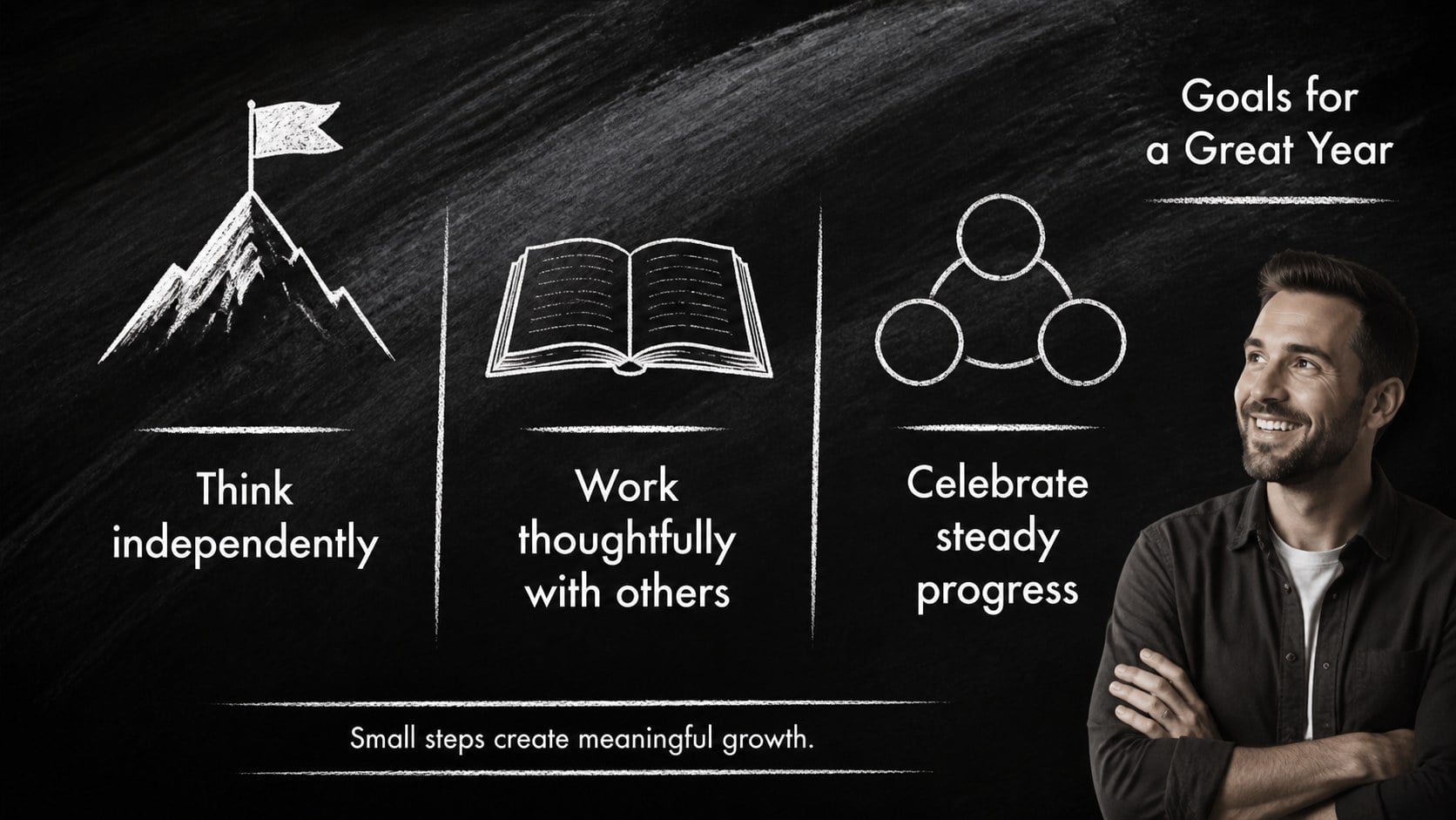 Chalkboard Meet the Teacher Deck presentation template, slide 13