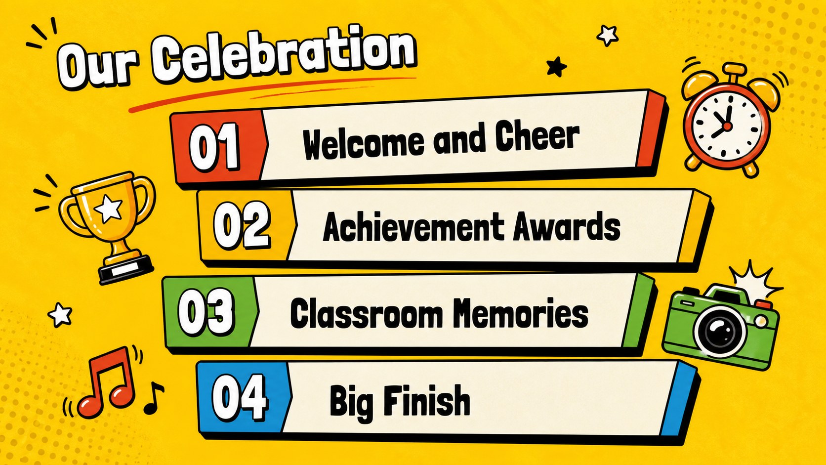 Cheerful Preschool Achievement Certificate Deck presentation template, slide 13