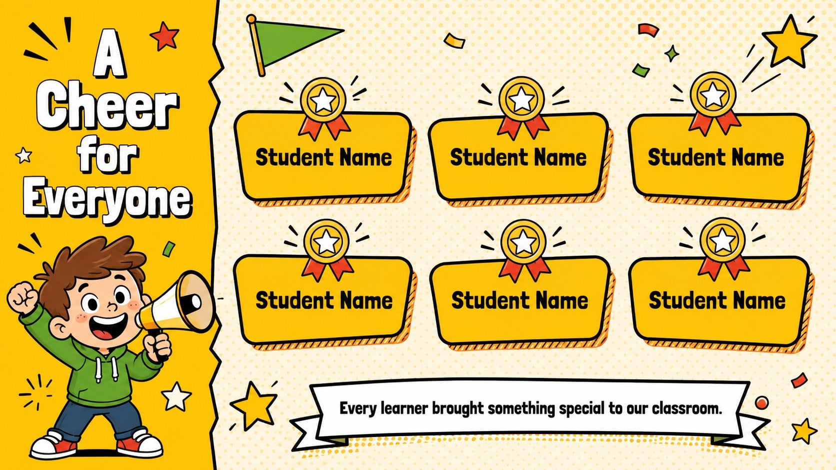 Cheerful Preschool Achievement Certificate Deck presentation template, slide 14