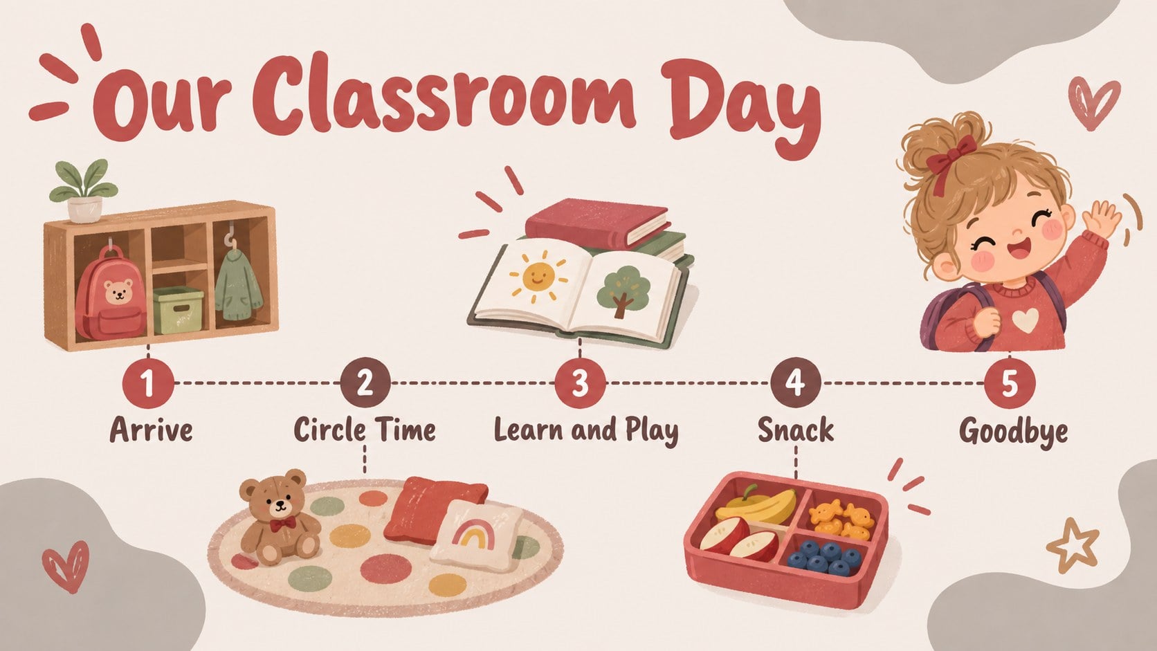 Chibi Preschool Learning Adventure Deck presentation template, slide 13