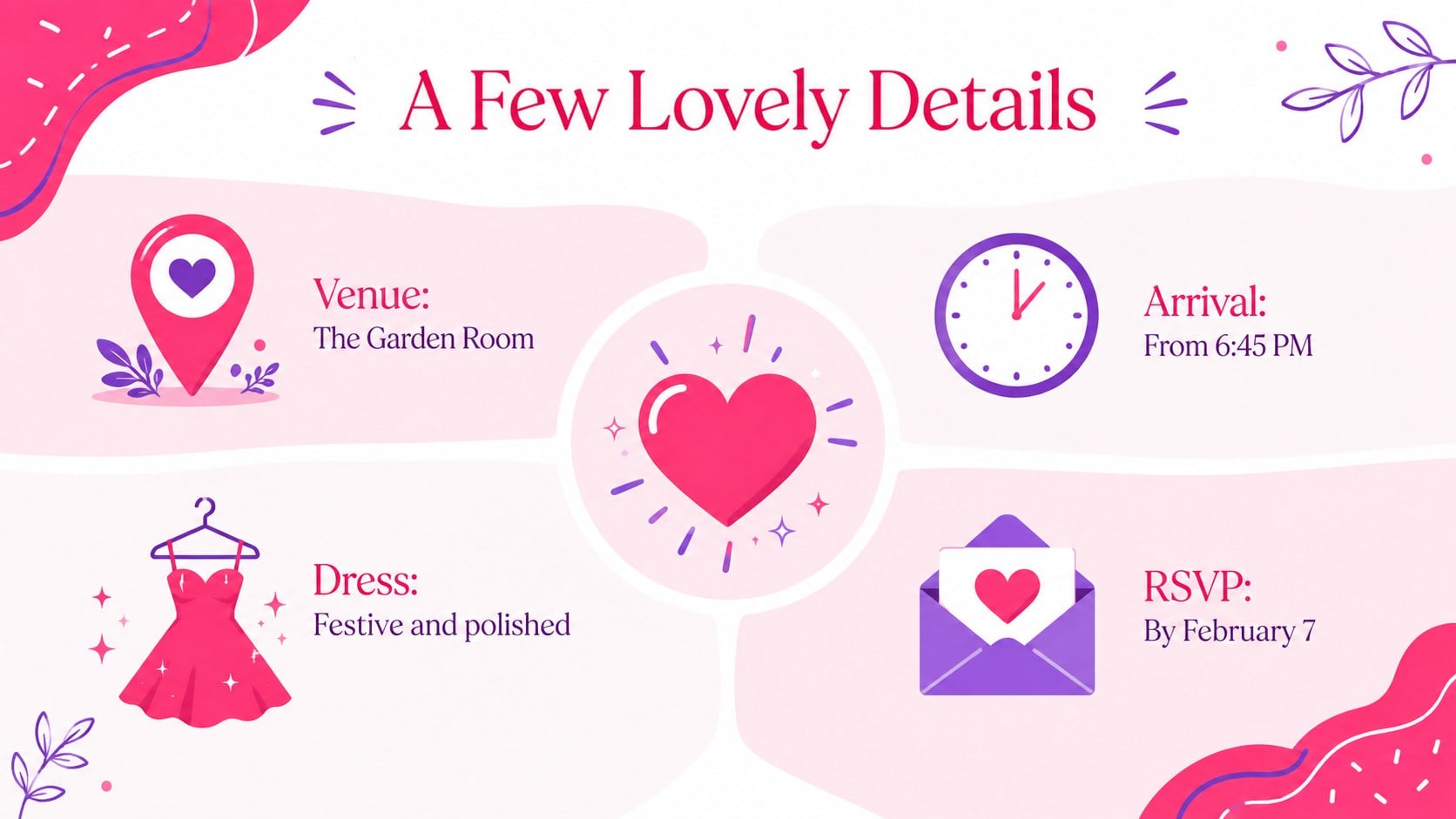 Chic Valentine Celebration Invite Suite presentation template, slide 11