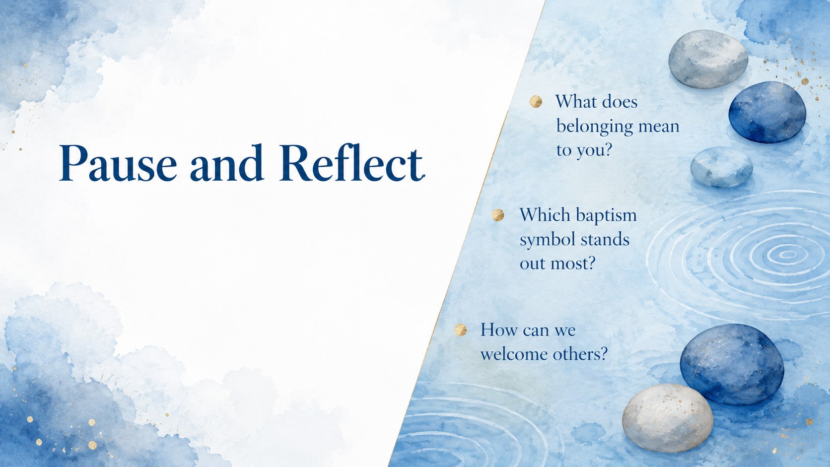 Christian Baptism Teaching Theme presentation template, slide 11