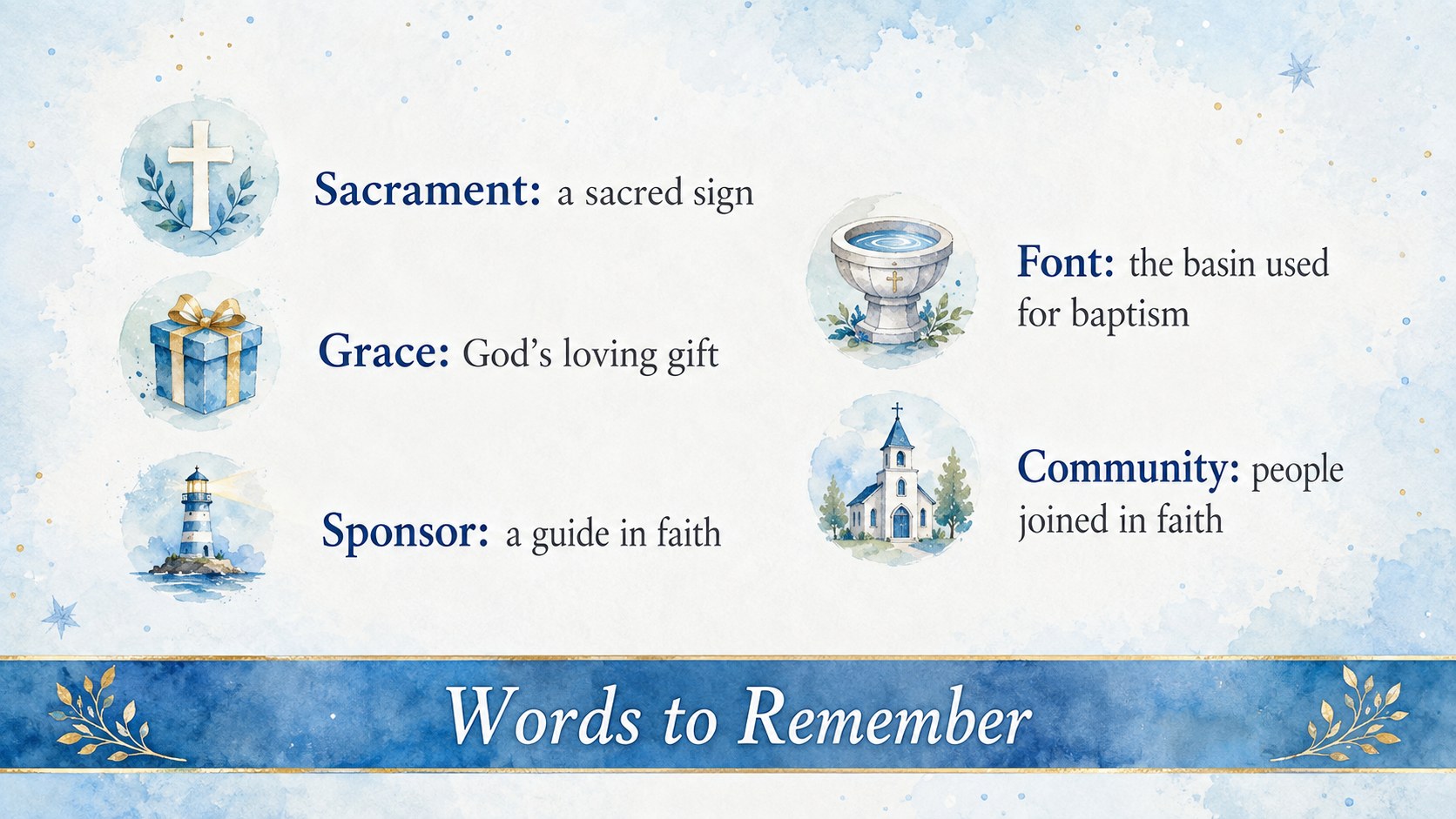 Christian Baptism Teaching Theme presentation template, slide 13