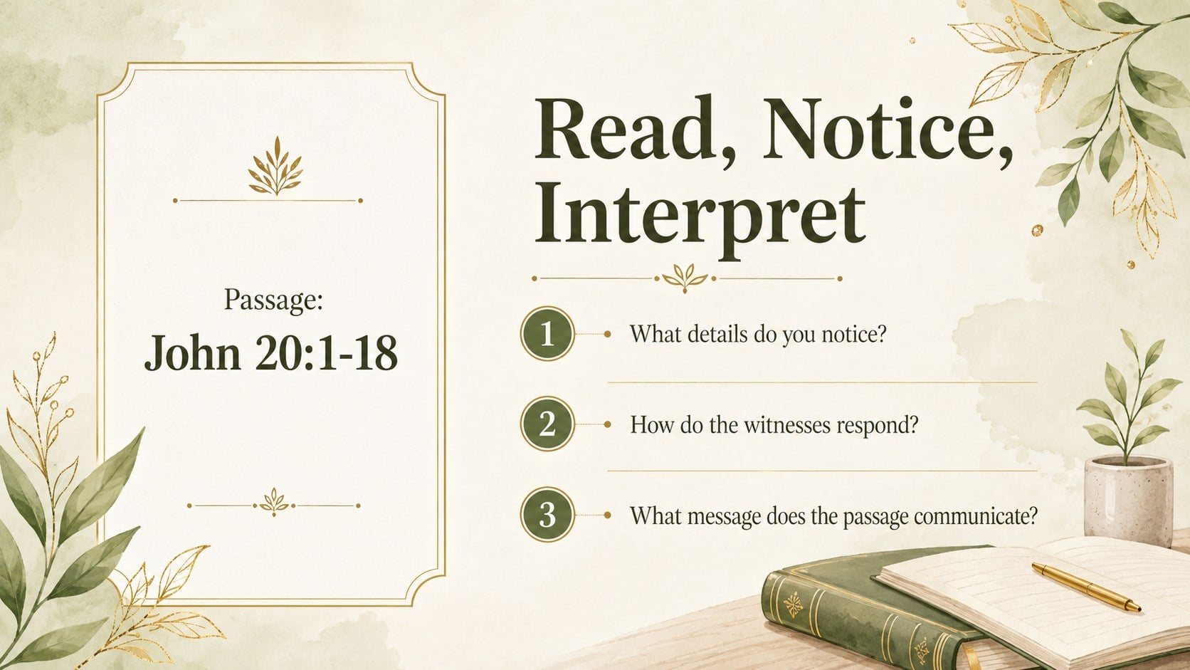 Christian Easter Lesson Deck for Grades 6-8 presentation template, slide 11