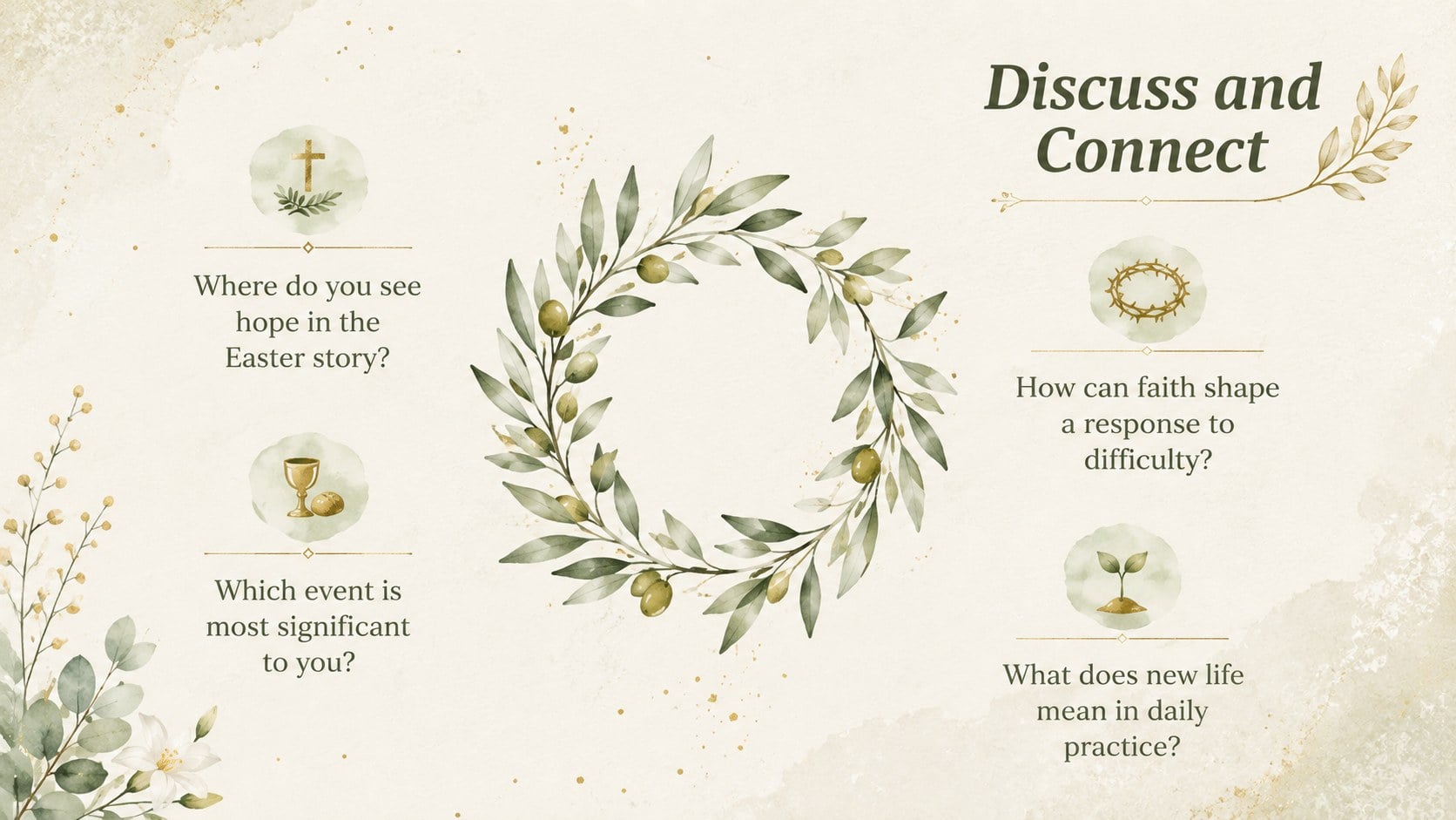 Christian Easter Lesson Deck for Grades 6-8 presentation template, slide 13