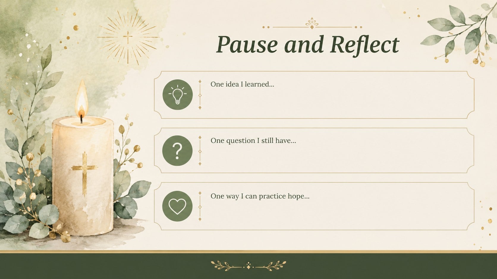 Christian Easter Lesson Deck for Grades 6-8 presentation template, slide 14