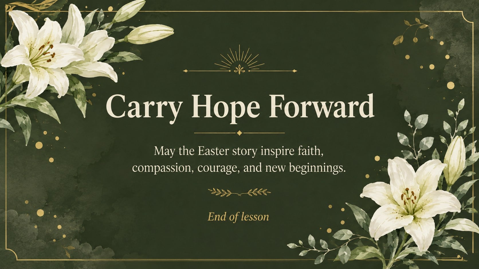 Christian Easter Lesson Deck for Grades 6-8 presentation template, slide 15