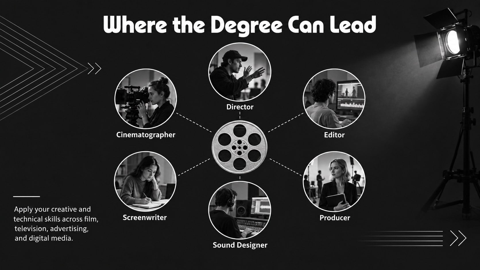 Cinematic Studies Degree Pitch Deck presentation template, slide 10