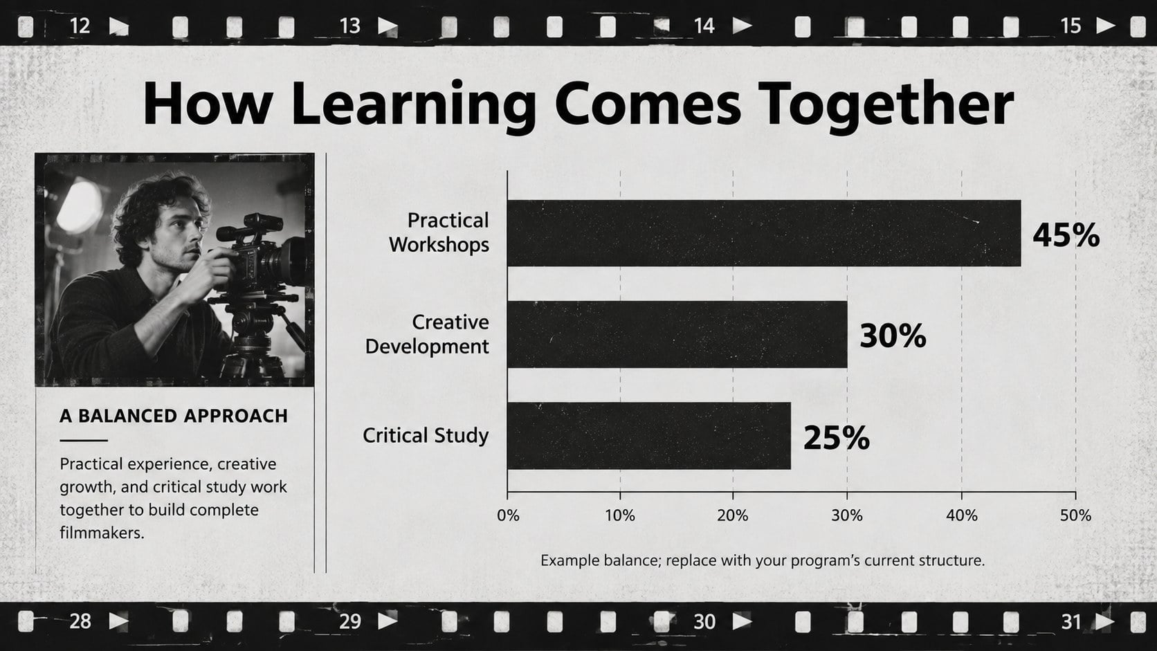 Cinematic Studies Degree Pitch Deck presentation template, slide 13