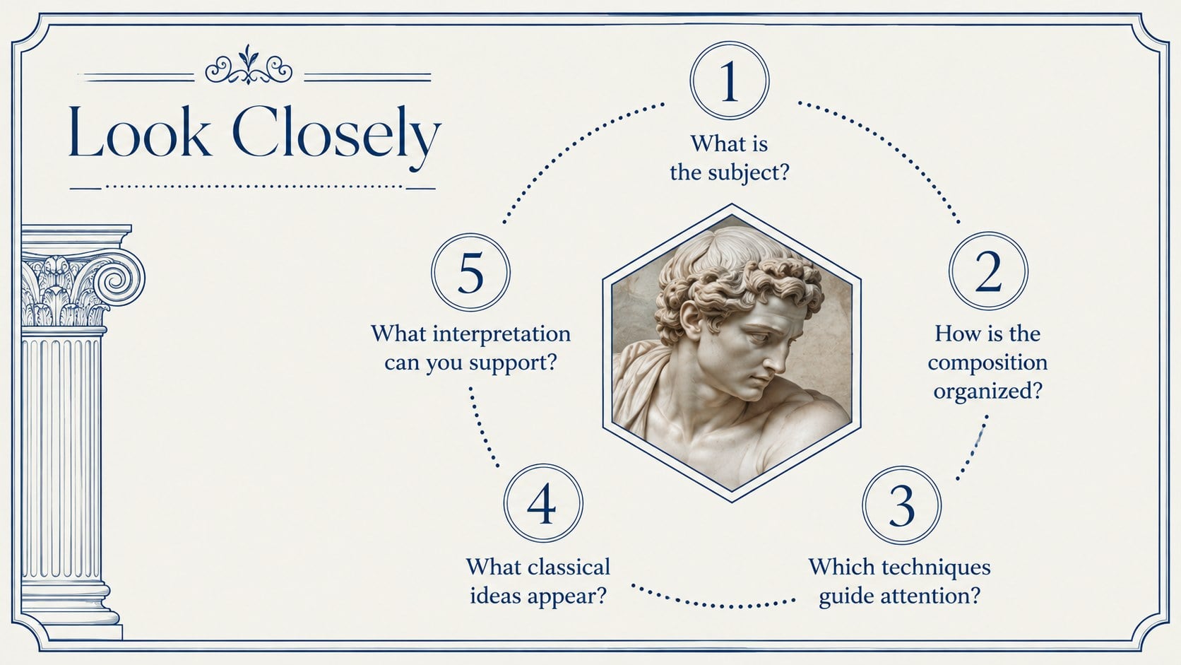 Classical Renaissance Masterpieces Deck presentation template, slide 10