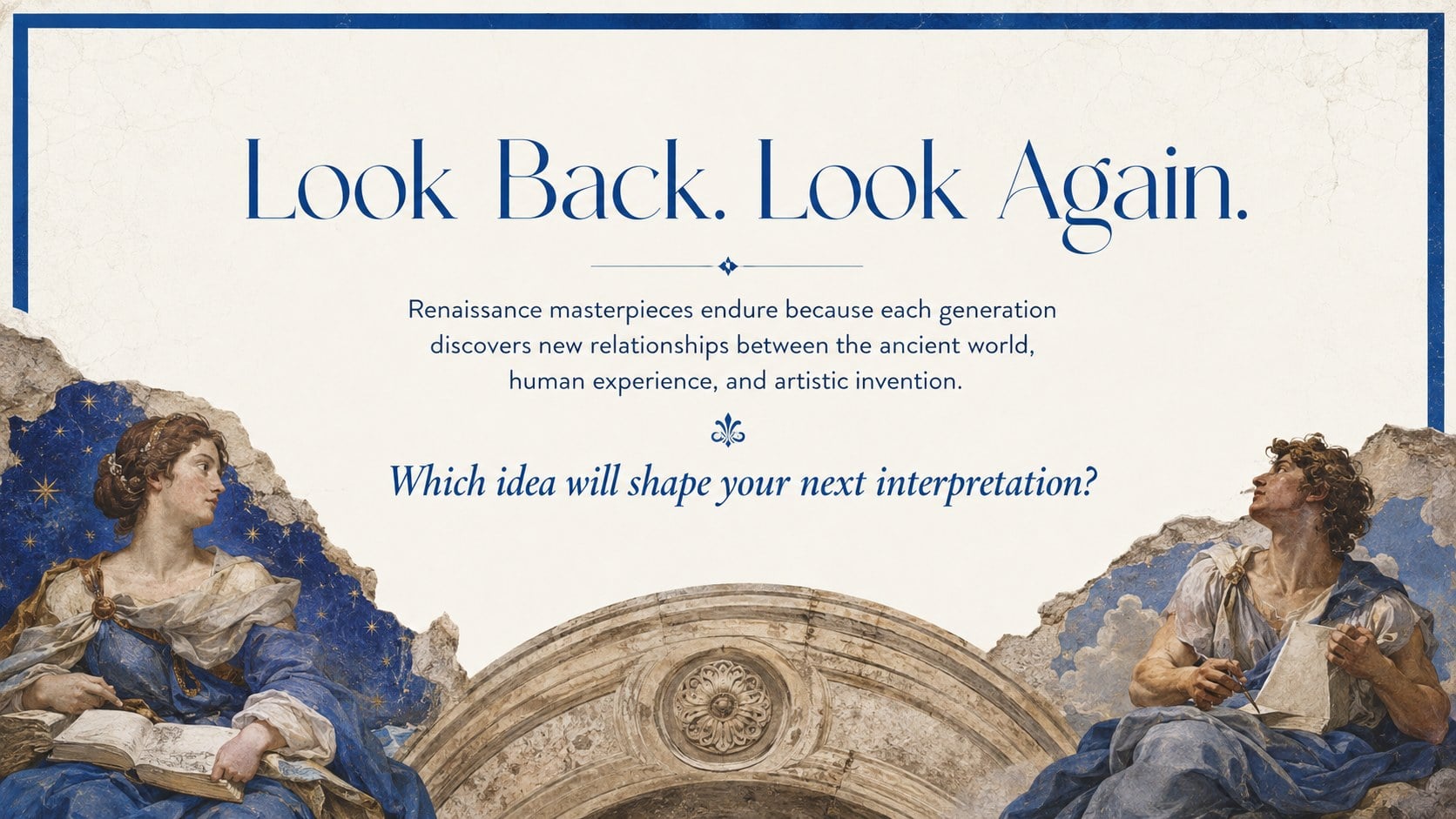Classical Renaissance Masterpieces Deck presentation template, slide 15
