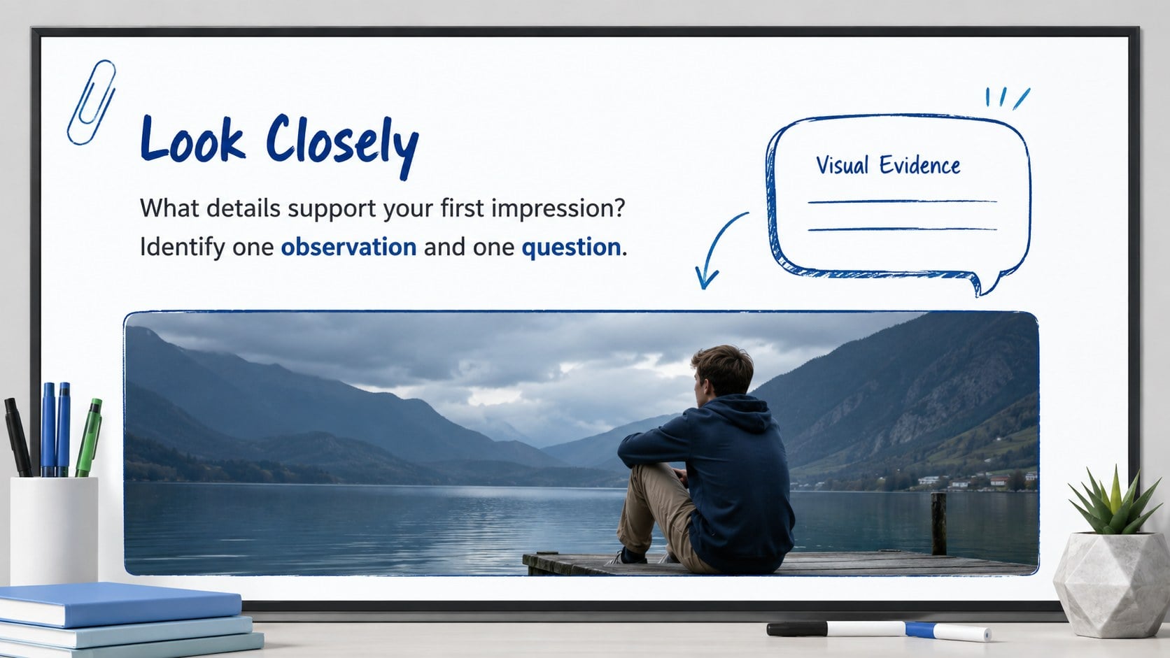 Classroom Markerboard Lesson Deck presentation template, slide 11