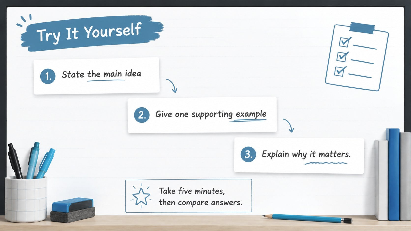 Classroom Markerboard Lesson Deck presentation template, slide 13