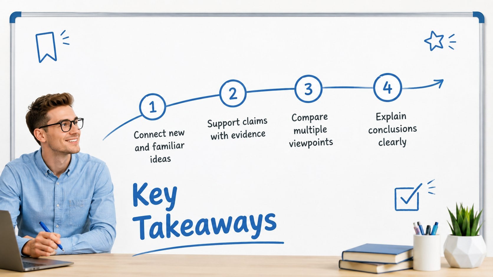 Classroom Markerboard Lesson Deck presentation template, slide 14