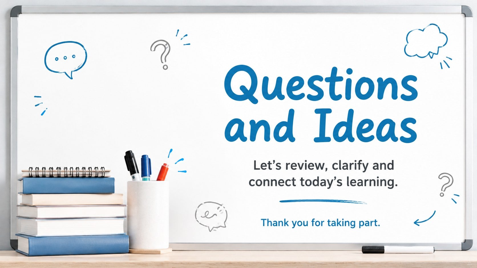 Classroom Markerboard Lesson Deck presentation template, slide 16