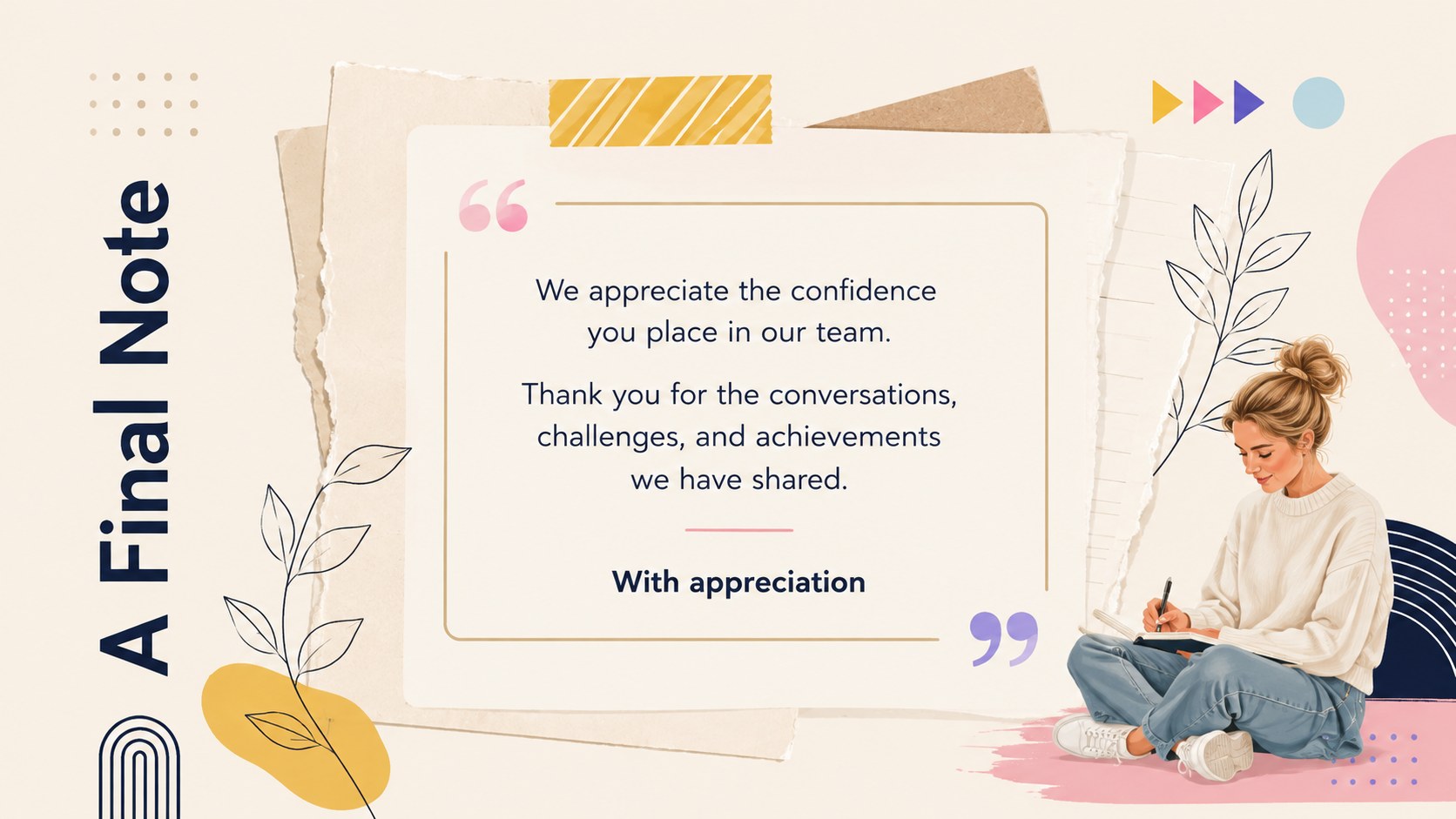 Client Appreciation Closing Deck presentation template, slide 12