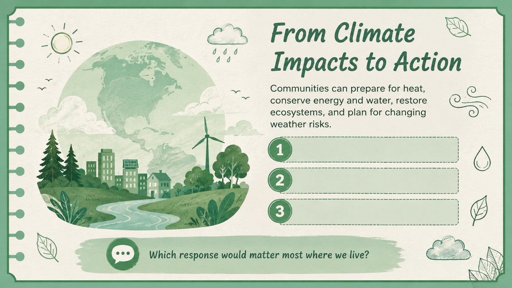 Climate and Weather Notebook Lesson Deck presentation template, slide 12