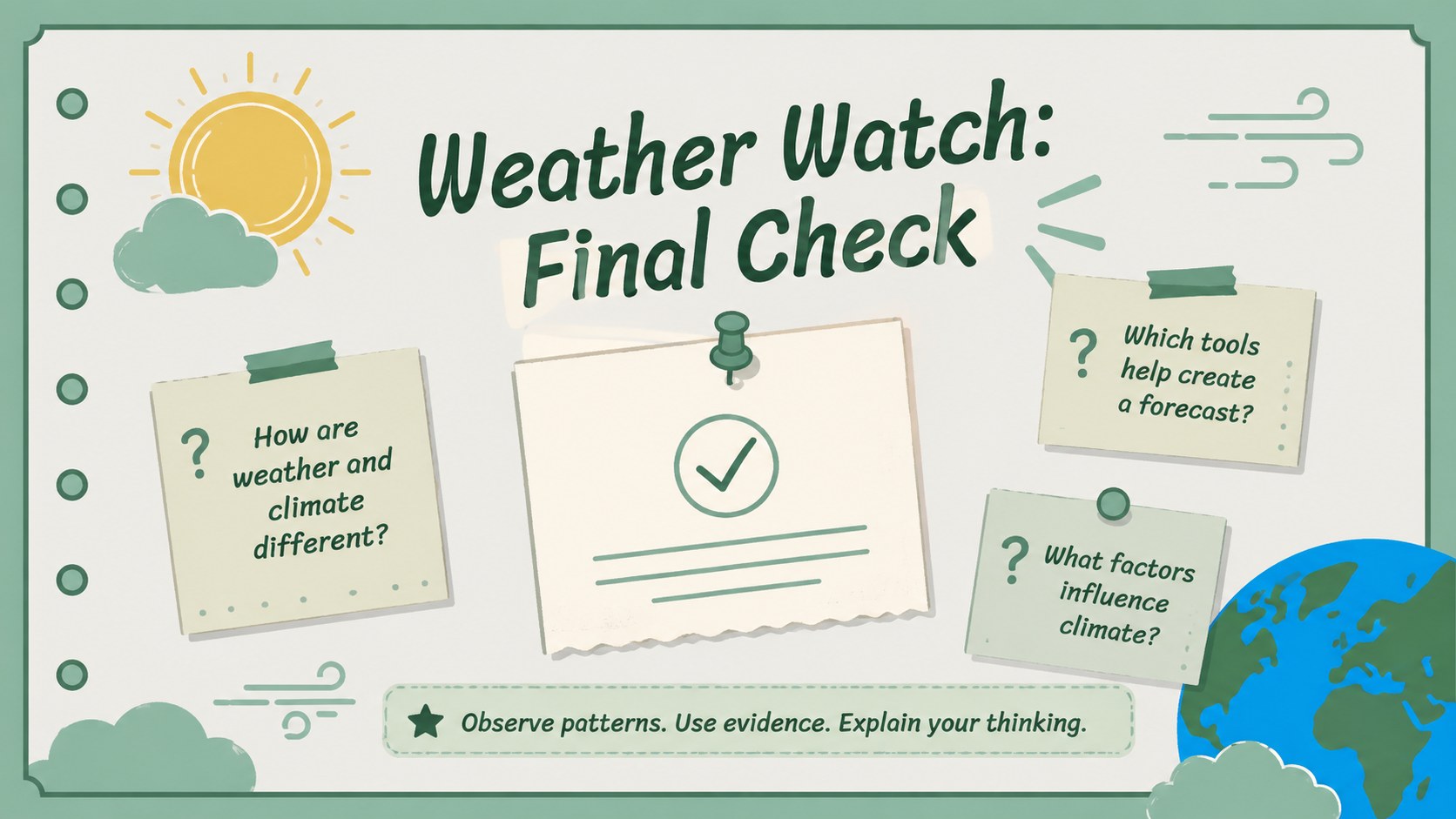 Climate and Weather Notebook Lesson Deck presentation template, slide 15