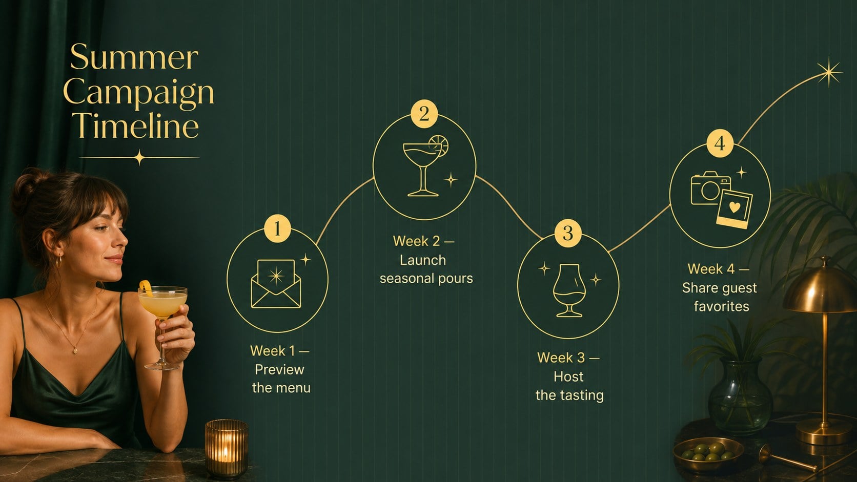 Modelo de apresentação Newsletter de Verão para Bar de Cocktails, slide 13