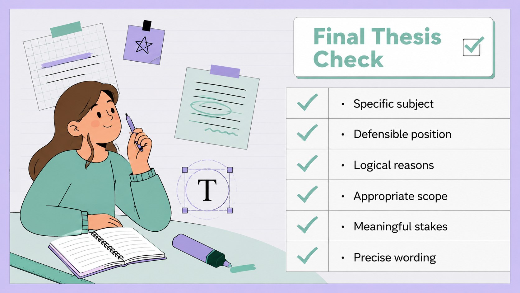College Essay Thesis Builder Slides presentation template, slide 13