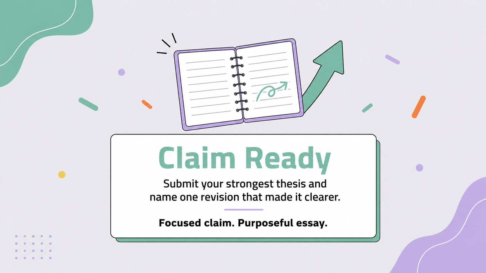 College Essay Thesis Builder Slides presentation template, slide 15
