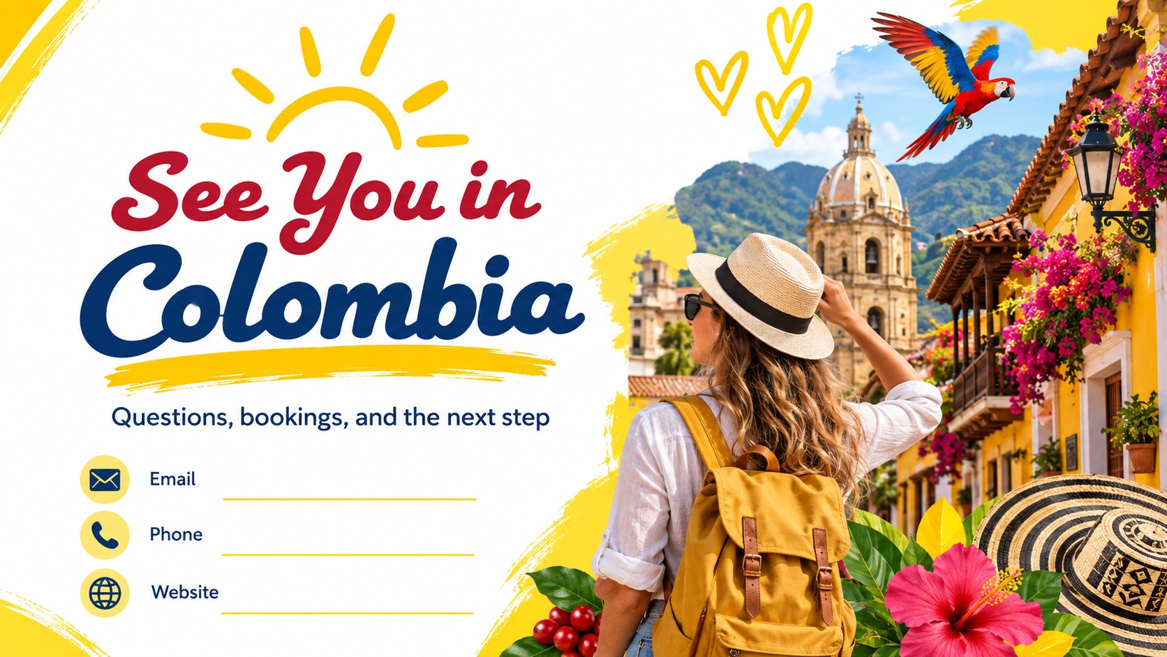 Modelo de apresentação Roteiro de Viagem pela Colômbia, slide 15