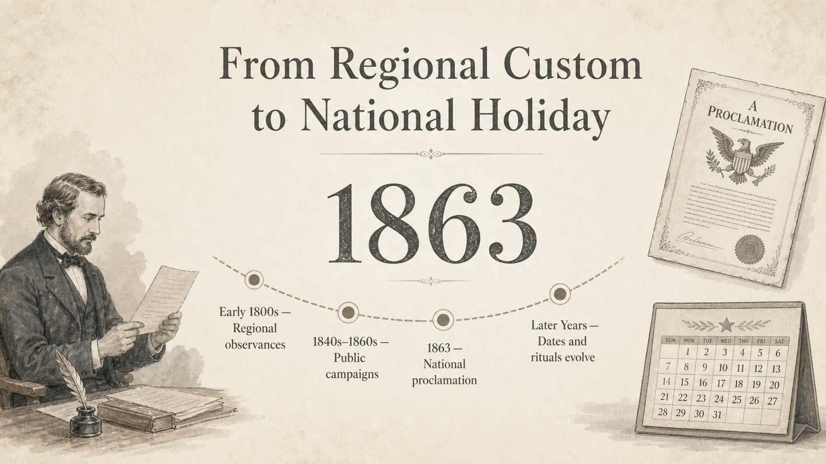 Colonial Thanksgiving History Thesis Deck presentation template, slide 11