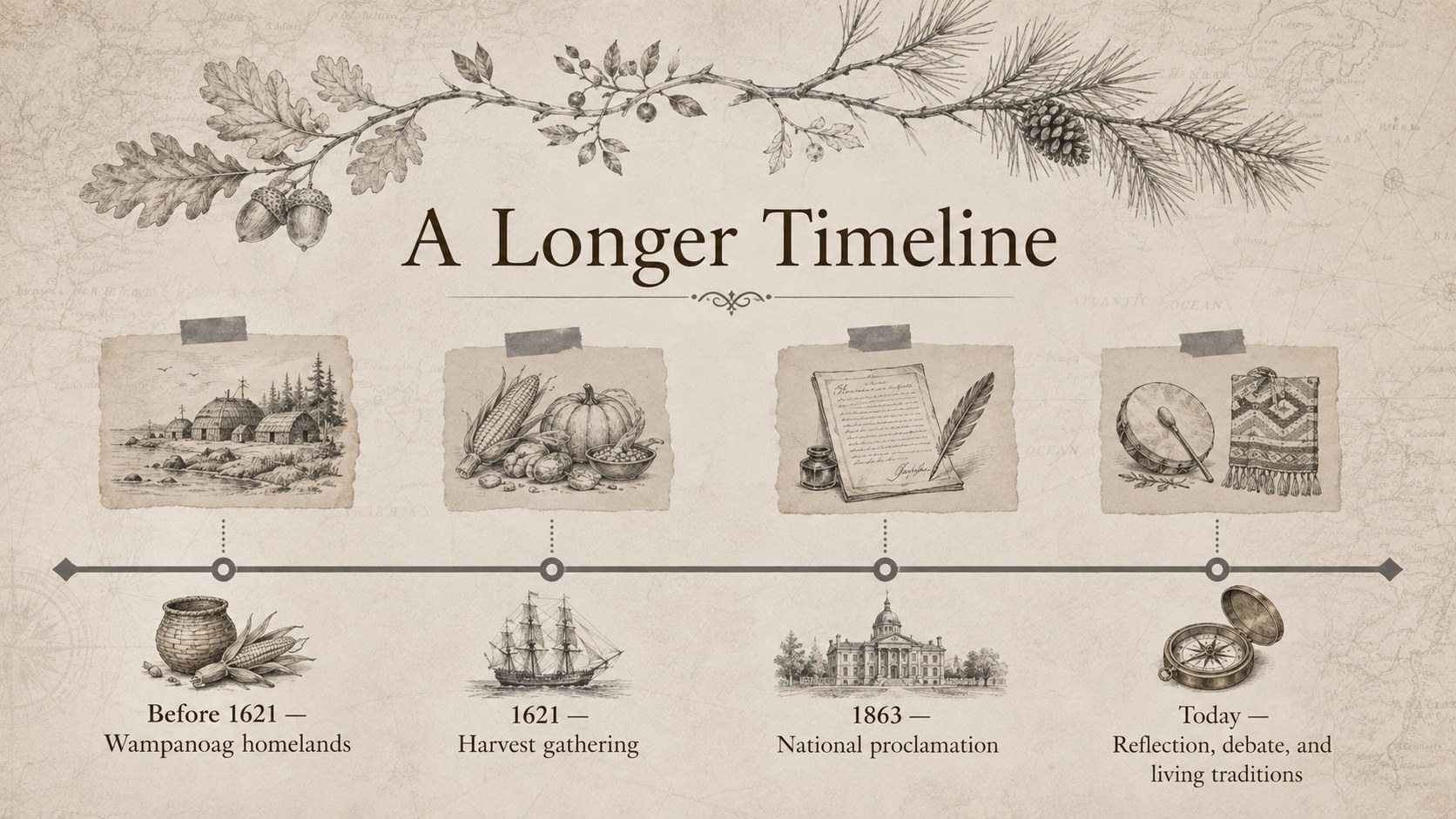Colonial Thanksgiving History Thesis Deck presentation template, slide 12