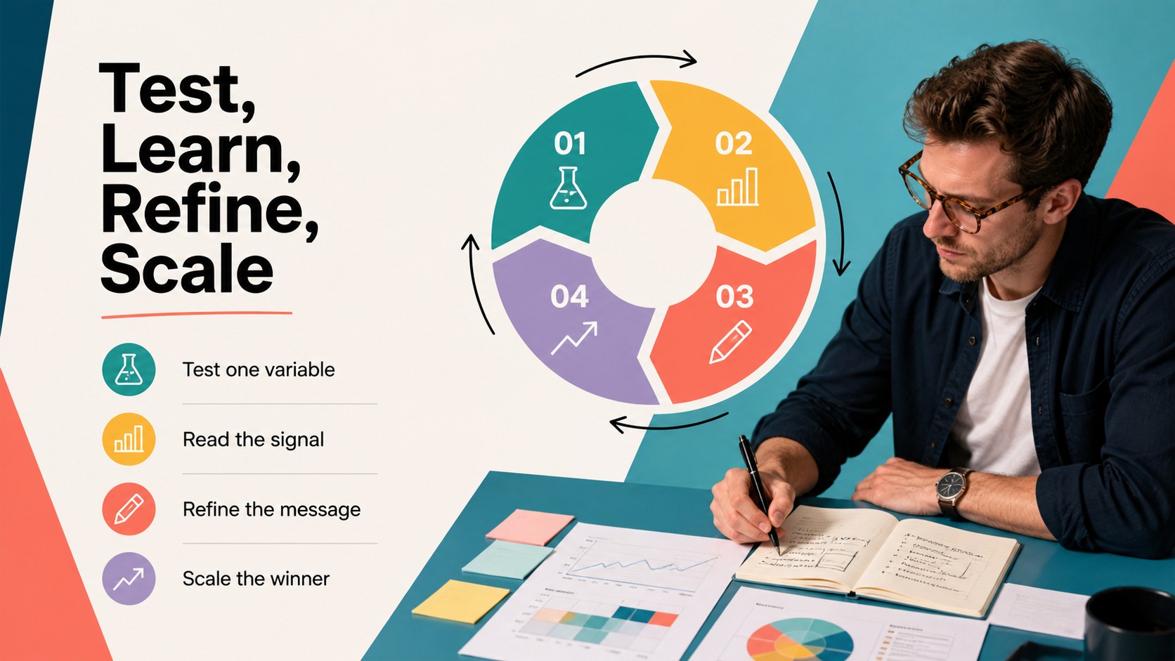 Colorful Digital Campaign Strategy Deck presentation template, slide 14