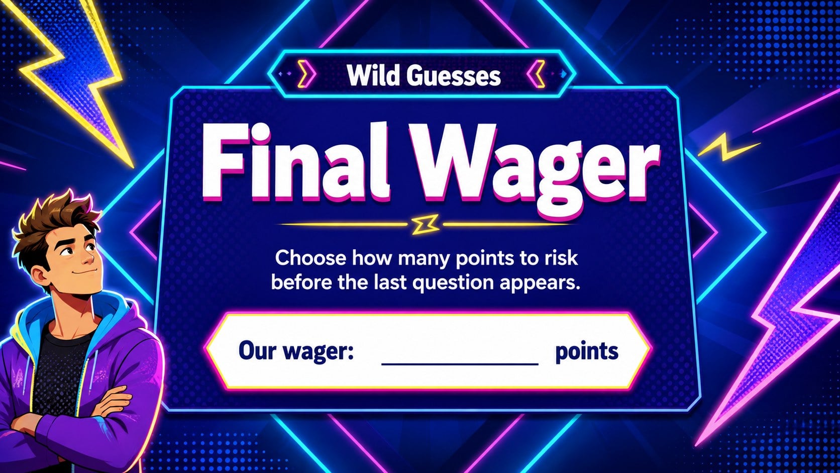 Colorful Friendship Trivia Game Deck presentation template, slide 10