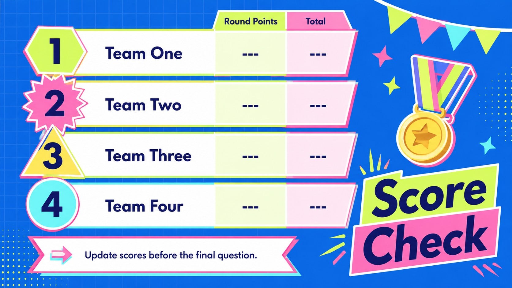 Colorful Friendship Trivia Game Deck presentation template, slide 12